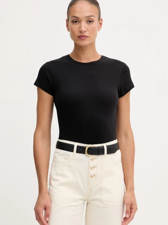 Zdjęcie produktu Tommy Hilfiger T-shirt basic damski bawełniany czarny