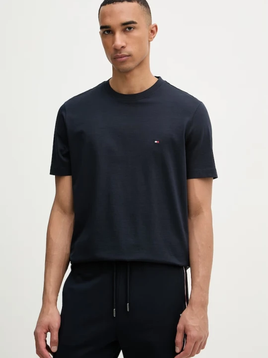 Zdjęcie produktu Tommy Hilfiger t-shirt basic męski bawełniany granatowy
