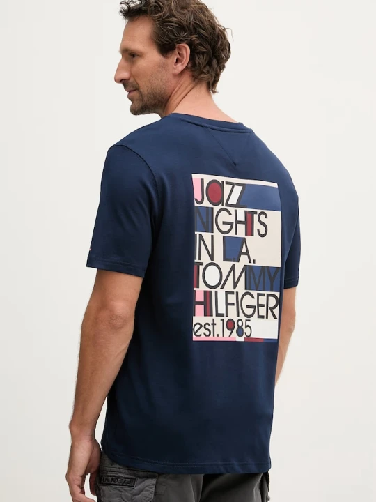 Zdjęcie produktu Tommy Hilfiger t-shirt basic męski bawełniany granatowy