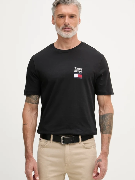 Zdjęcie produktu Tommy Hilfiger t-shirt basic męski bawełniany czarny