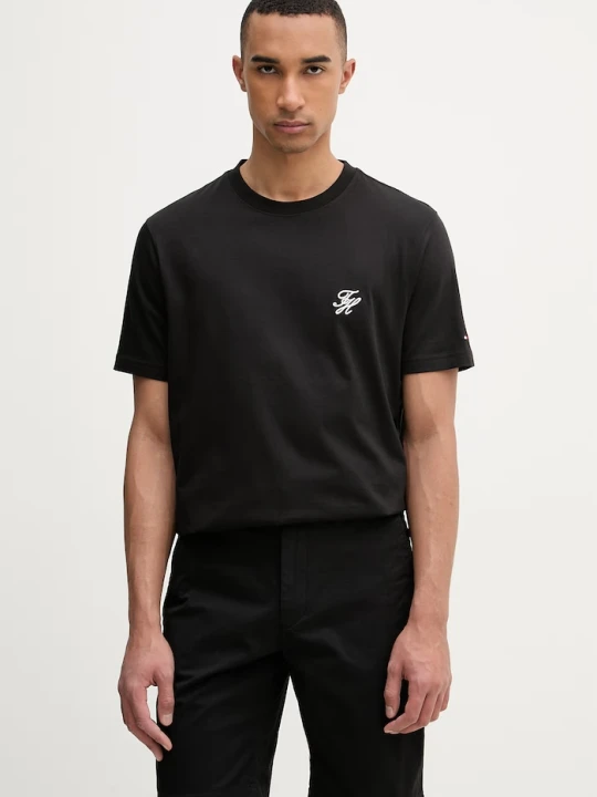Zdjęcie produktu Tommy Hilfiger T-shirt basic męski bawełniany SUMMER czarny