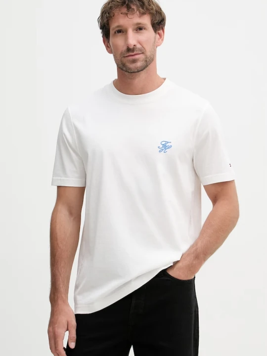 Zdjęcie produktu Tommy Hilfiger T-shirt basic męski bawełniany SUMMER biały