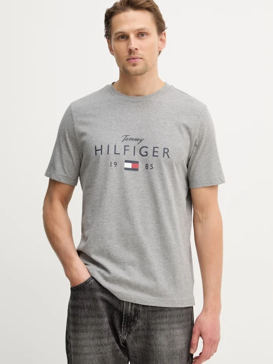 Zdjęcie produktu Tommy Hilfiger t-shirt bawełniany szary