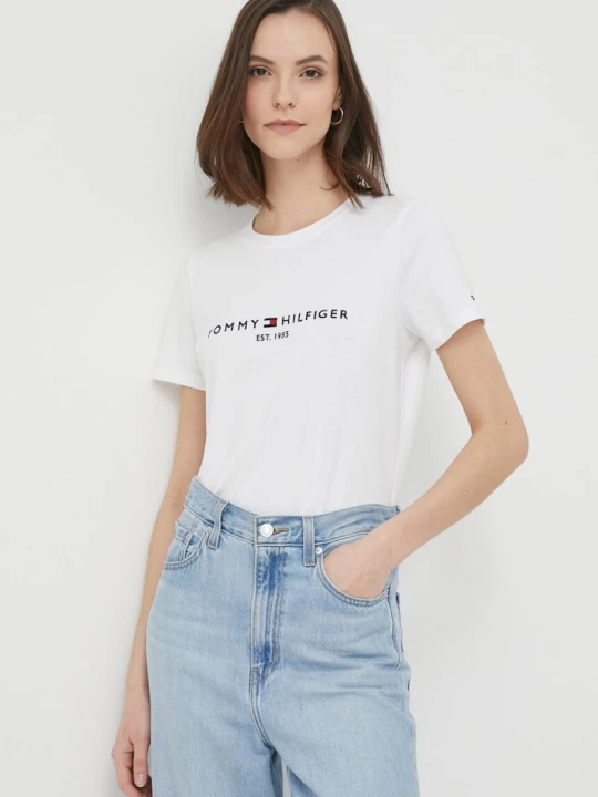 Zdjęcie produktu Tommy Hilfiger T-shirt bawełniany biały