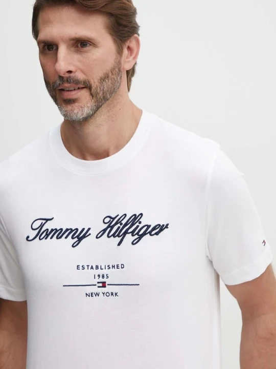 Zdjęcie produktu Tommy Hilfiger T-shirt męski bawełniany biały