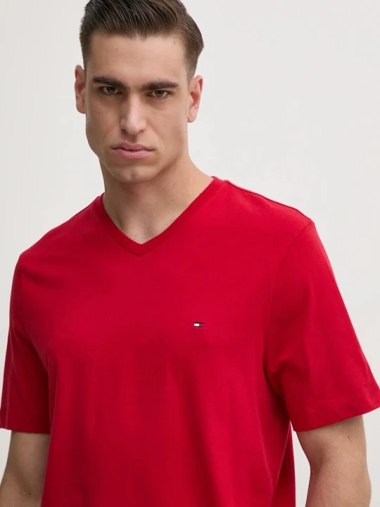 Zdjęcie produktu Tommy Hilfiger t-shirt męski bawełniany czerwony