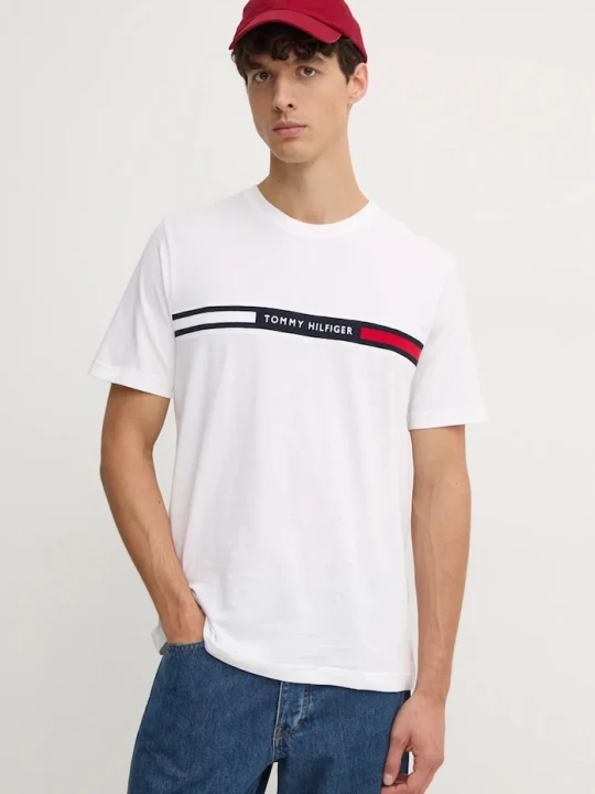 Zdjęcie produktu Tommy Hilfiger T-shirt męski bawełniany biały