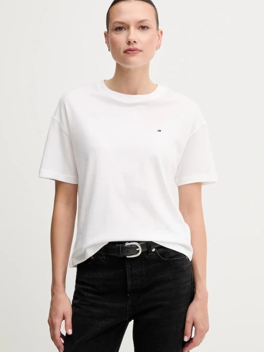 Zdjęcie produktu Tommy Hilfiger t-shirt bawełniany biały