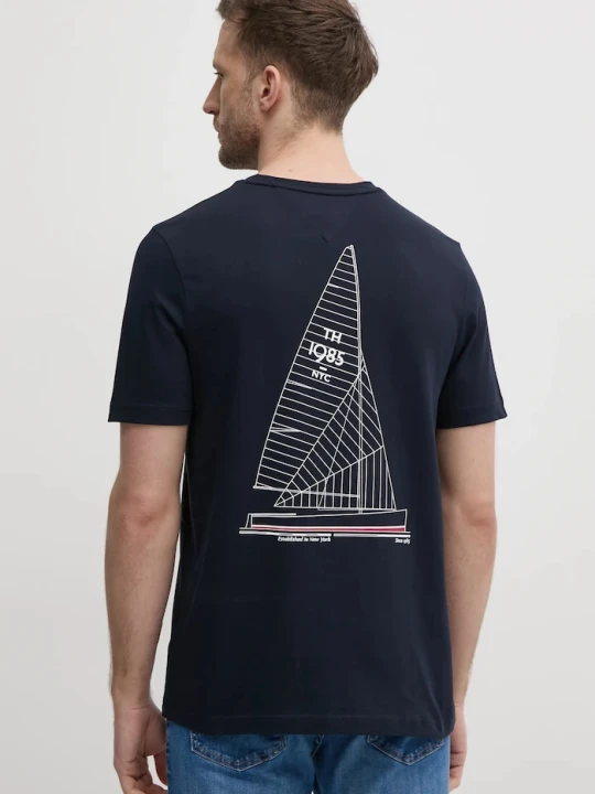 Zdjęcie produktu Tommy Hilfiger t-shirt bawełniany granatowy