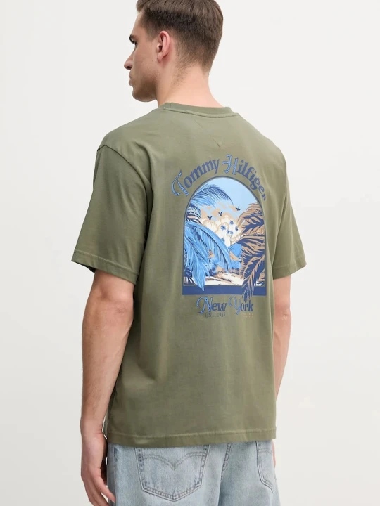Zdjęcie produktu Tommy Hilfiger t-shirt bawełniany zielony