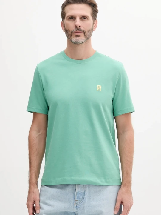 Zdjęcie produktu Tommy Hilfiger t-shirt bawełniany zielony
