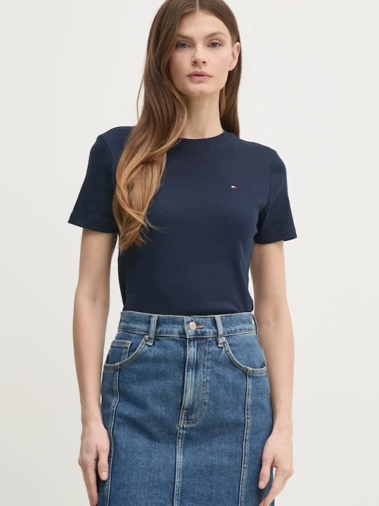 Zdjęcie produktu Tommy Hilfiger T-shirt damski bawełniany granatowy