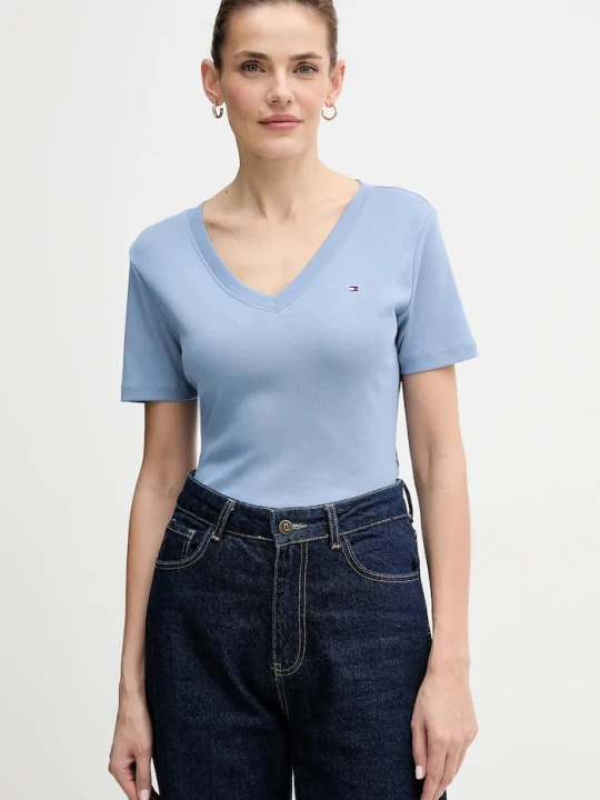 Zdjęcie produktu Tommy Hilfiger T-shirt damski bawełniany niebieski