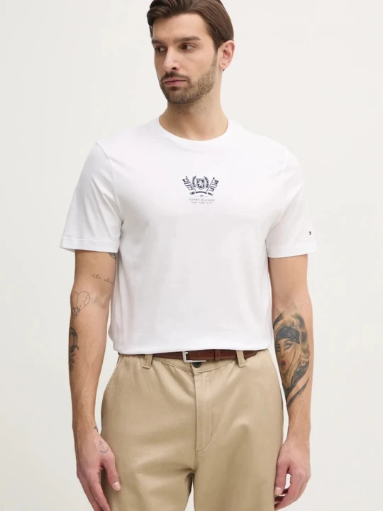 Zdjęcie produktu Tommy Hilfiger t-shirt bawełniany biały