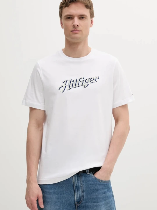 Zdjęcie produktu Tommy Hilfiger t-shirt bawełniany biały