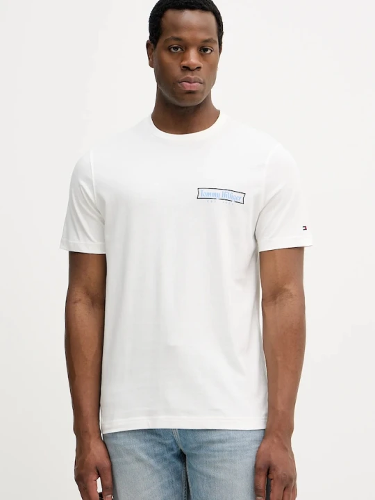 Zdjęcie produktu Tommy Hilfiger t-shirt bawełniany biały