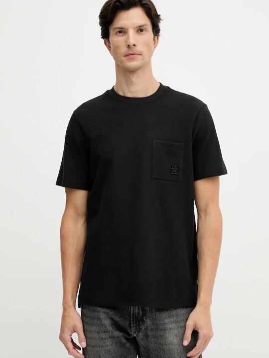 Zdjęcie produktu Tommy Hilfiger t-shirt bawełniany czarny