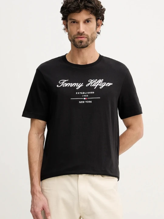 Zdjęcie produktu Tommy Hilfiger T-shirt męski bawełniany czarny