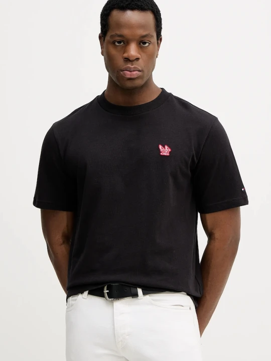 Zdjęcie produktu Tommy Hilfiger t-shirt bawełniany czarny