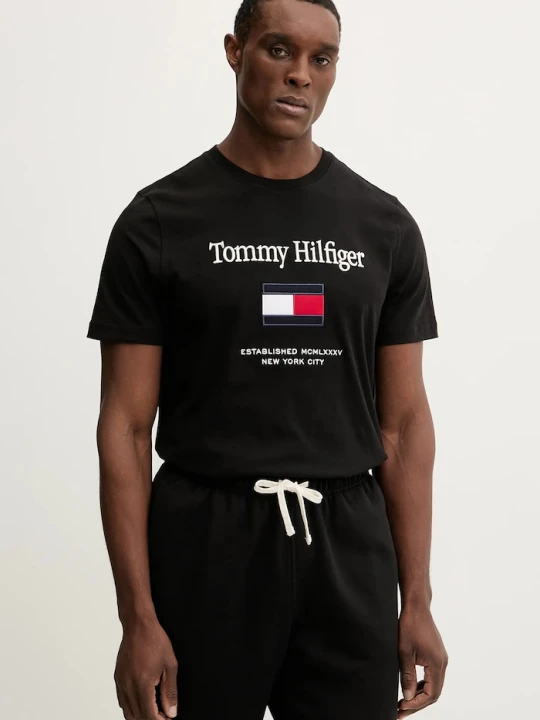Zdjęcie produktu Tommy Hilfiger t-shirt bawełniany czarny
