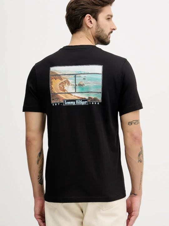 Zdjęcie produktu Tommy Hilfiger t-shirt bawełniany czarny