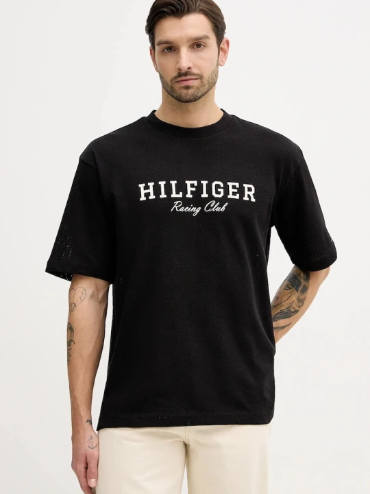 Zdjęcie produktu Tommy Hilfiger t-shirt bawełniany czarny