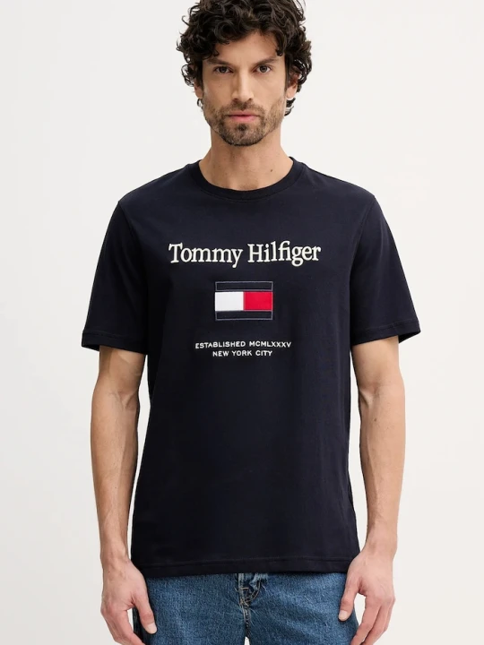 Zdjęcie produktu Tommy Hilfiger t-shirt bawełniany granatowy