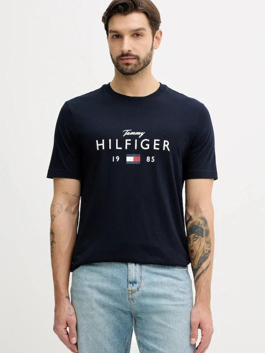Zdjęcie produktu Tommy Hilfiger t-shirt bawełniany granatowy
