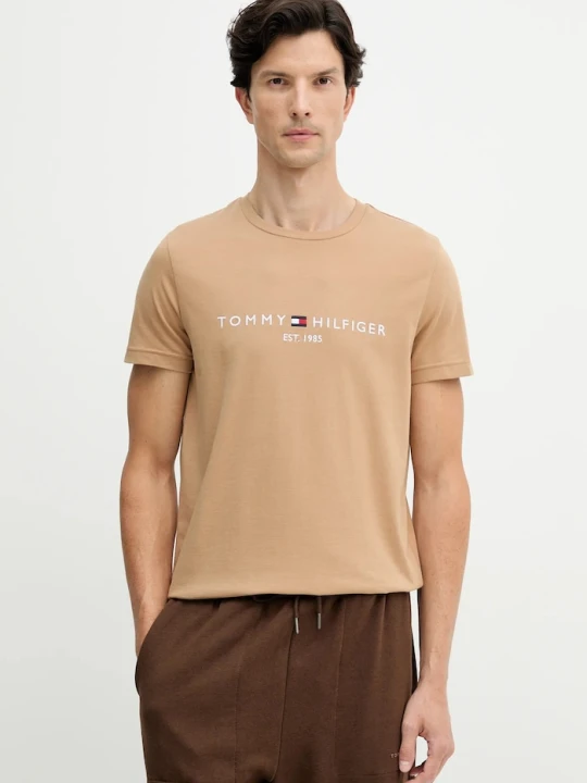 Zdjęcie produktu Tommy Hilfiger t-shirt bawełniany zielony