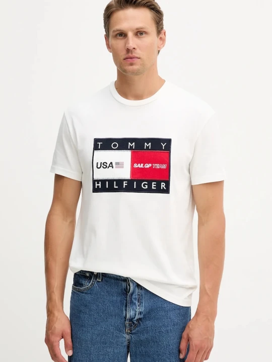 Zdjęcie produktu Tommy Hilfiger t-shirt bawełniany x SAIL GP biały