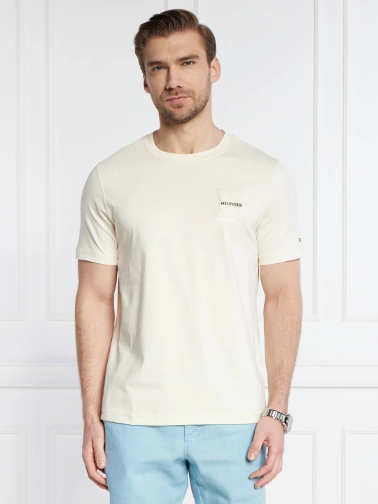 Zdjęcie produktu Tommy Hilfiger T-shirt BOUCLE H EMBRO | Regular Fit ecru