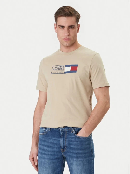 Zdjęcie produktu Tommy Hilfiger T-Shirt Brand Love Box MW0MW42366 Beżowy Regular Fit