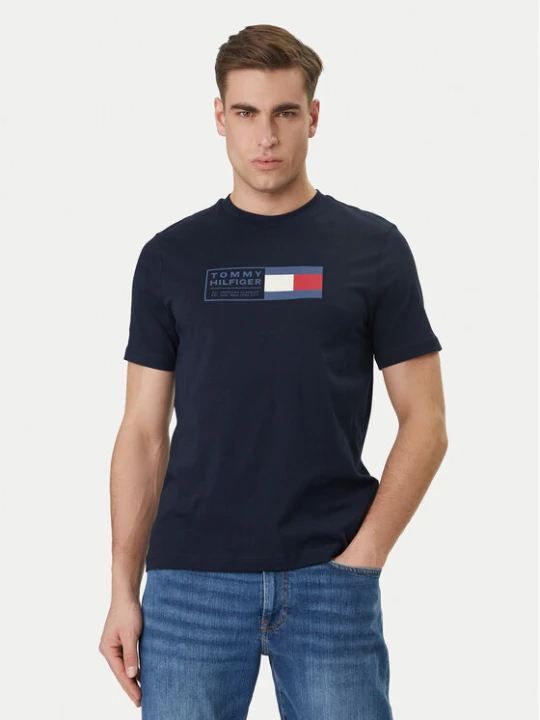Zdjęcie produktu Tommy Hilfiger T-Shirt Brand Love Box MW0MW42366 Granatowy Regular Fit