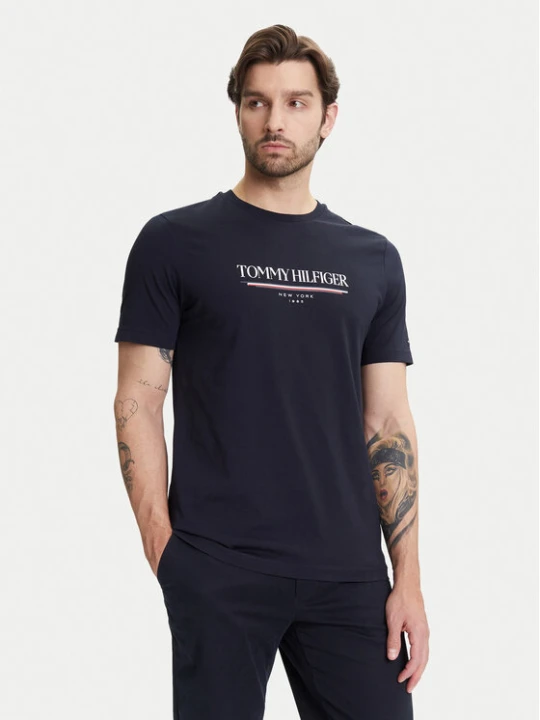 Zdjęcie produktu Tommy Hilfiger T-Shirt Brand Love MW0MW40324 Granatowy Regular Fit