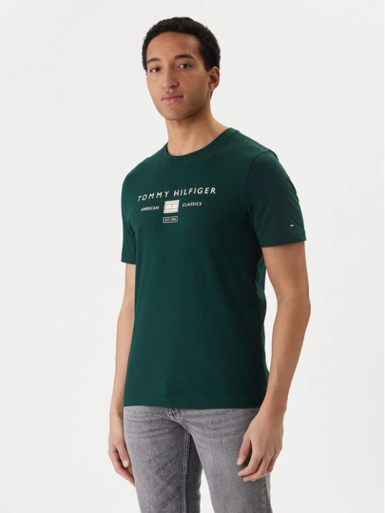 Zdjęcie produktu Tommy Hilfiger T-Shirt Brand Love MW0MW42365 Zielony Regular Fit