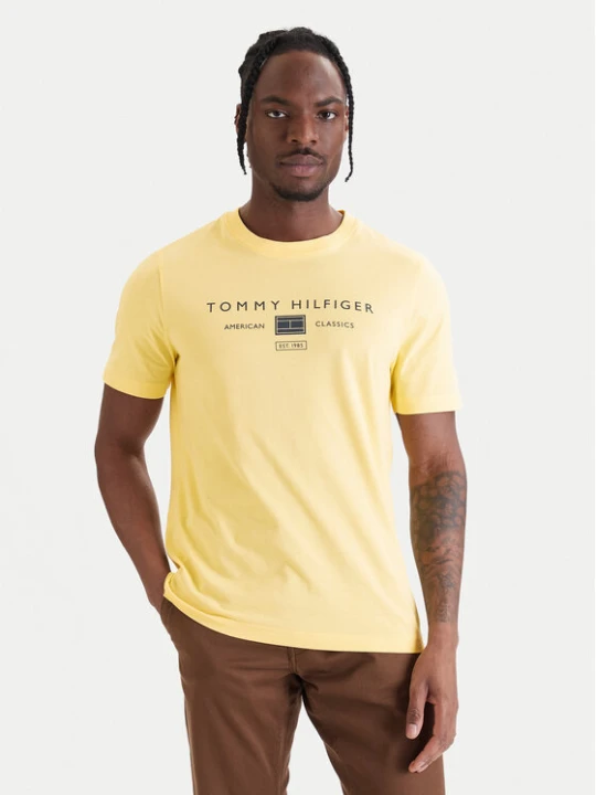 Zdjęcie produktu Tommy Hilfiger T-Shirt Brand Love MW0MW42365 Żółty Regular Fit