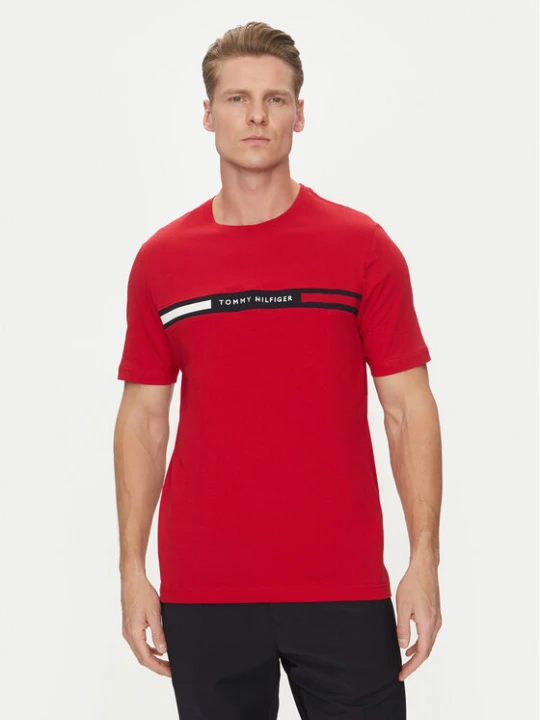 Zdjęcie produktu Tommy Hilfiger T-Shirt Chest Insert MW0MW36498 Czerwony Regular Fit