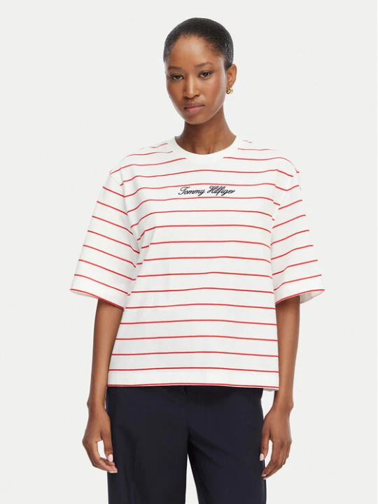 Zdjęcie produktu Tommy Hilfiger T-Shirt Classic WW0WW50948 Biały Relaxed Fit