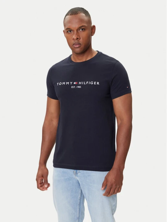 Zdjęcie produktu Tommy Hilfiger T-Shirt Core Logo Tee MW0MW11465 Granatowy Slim Fit