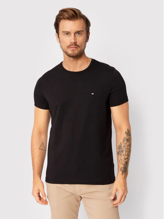 Zdjęcie produktu Tommy Hilfiger T-Shirt Core Stretch MW0MW27539 Czarny Slim Fit