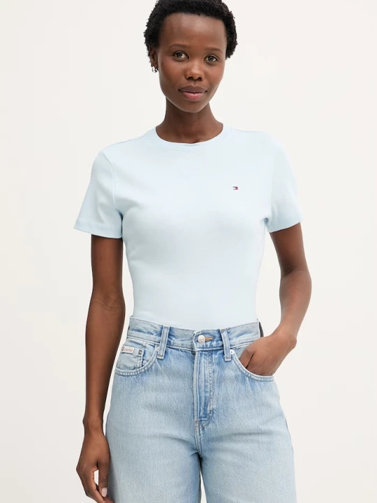 Zdjęcie produktu Tommy Hilfiger t-shirt damski bawełniany niebieski