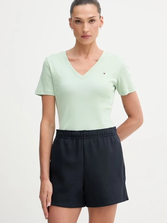 Zdjęcie produktu Tommy Hilfiger t-shirt damski bawełniany zielony