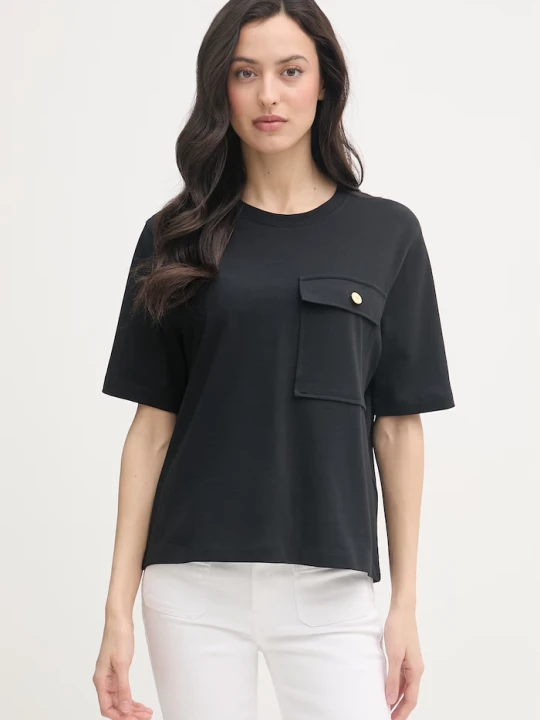 Zdjęcie produktu Tommy Hilfiger t-shirt damski bawełniany czarny