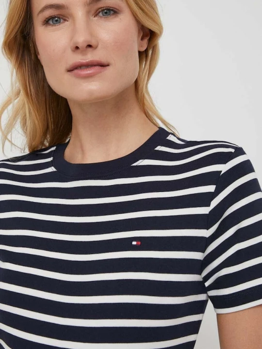 Zdjęcie produktu Tommy Hilfiger T-shirt damski bawełniany granatowy