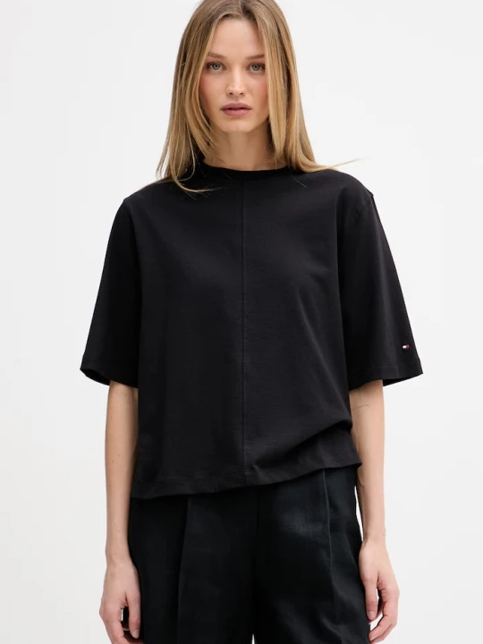 Zdjęcie produktu Tommy Hilfiger T-shirt damski bawełniany czarny
