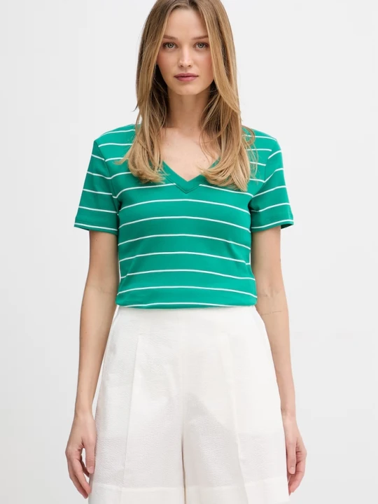 Zdjęcie produktu Tommy Hilfiger T-shirt damski bawełniany zielony