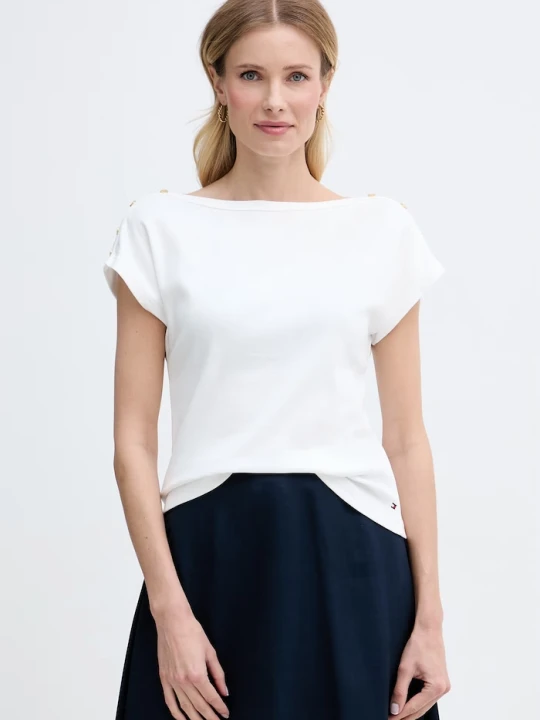 Zdjęcie produktu Tommy Hilfiger T-shirt damski bawełniany biały