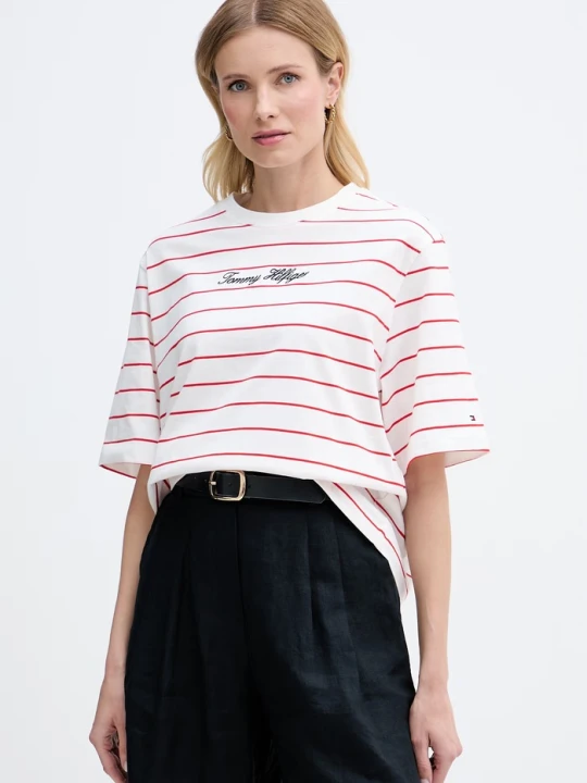 Zdjęcie produktu Tommy Hilfiger T-shirt damski bawełniany biały