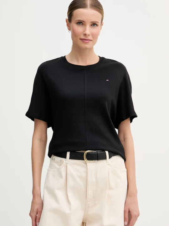 Zdjęcie produktu Tommy Hilfiger T-shirt damski bawełniany czarny