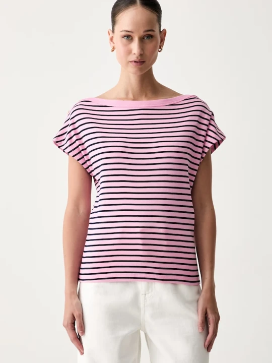 Zdjęcie produktu Tommy Hilfiger T-shirt damski bawełniany fioletowy